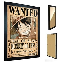 procurado-decorativo-com-piece-quadro-cartaz-luffy-a-one-premium-moldura-a