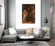 Pôster O Retorno do Filho Pródigo - Arte Renascentista em Tela 40x60cm - Decoração Elegante para Casa e Escritório - imagem 5