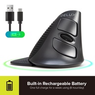 Mouse Ergonômico Delux M618G: Conforto e Produtividade - imagem 2