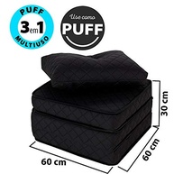 Puff Colchonete Dobrável 3 em 1 com Travesseiro - Conforto e Versatilidade em Um Só Produto - imagem 3