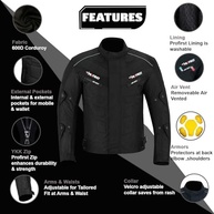 PROFIRST Jaqueta masculina de motocicleta, jaqueta de motocicleta, impermeável, proteção CE blindada - imagem 5