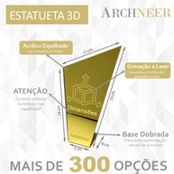 Placa Psicanálise Dourada - Escultura Simbólica para Profissionais e Decoração - imagem 4