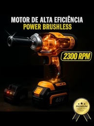 Furadeira Parafusadeira e Chave de Impacto 48V Brushless: Potência Profissional Sem Fio - imagem 5