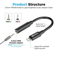 Adaptador BOYA BY-K3: Microfone TRRS para iPhone Lightning MFi - Som Profissional! - imagem 3