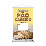 Banner Pão Caseiro 80x50cm - Destaque Profissional para Padarias e Lanchonetes - imagem 2