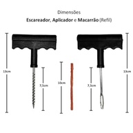 Kit Reparo Pneu Sem Câmara: 33 Macarrões + Estilete Profissional Borracharia - imagem 3