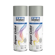 Kit 2 Tintas Spray Alumínio TekBond 350ml - Acabamento Profissional para Metais e Madeira - imagem 1