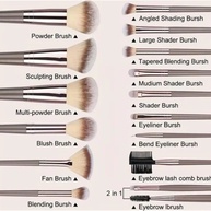 Kit Pincéis Maquiagem: 10/15 Pçs Profissional - imagem 2