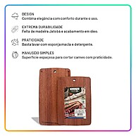 Tábua de Churrasco Jatobá: Kit 2 Peças Profissional - imagem 2