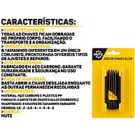 Chaves Allen Hutz: Kit 8 Peças Profissional - imagem 2