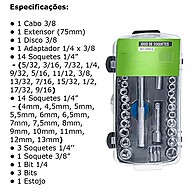Kit Catraca Reversível com 41 Peças – Ferramenta Semi Profissional - imagem 2