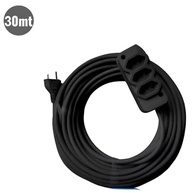 Extensão Elétrica Profissional 30m Cabo PP 2x2,5mm Alta Potência Bivolt 3 Tomadas - imagem 3