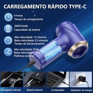 Aspirador de Pó Portátil 2 em 1: Limpeza Profunda para PC, Carro e Casa com 12000 PA de Potência - imagem 5