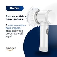 Escova Elétrica Multifuncional com Cabeças Intercambiáveis - Potente e Versátil para Limpeza Profunda - imagem 3