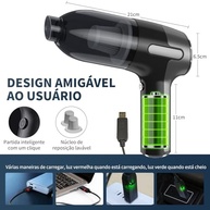 2 em 1: Aspirador e Soprador de Ar Portátil para Limpeza Profunda de PC, Teclado e Carro - imagem 3
