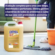 Desinfetante Bactericida Talco 5L Limpinha - Elimina Maus Odores e Garante Limpeza Profunda - imagem 4