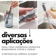 Escova de Silicone Premium para Limpeza Profunda de Garrafas, Mamadeiras e Copos - imagem 5