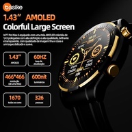 Smartwatch Basike W77 Pro Max Ultra: AMOLED, NFC, IP67, GPS e 30m de Profundidade - Preto Ouro - imagem 3