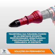 Cabeçote Rebitador para Furadeira 170mm: Transforme Seus Projetos com Facilidade! - imagem 5