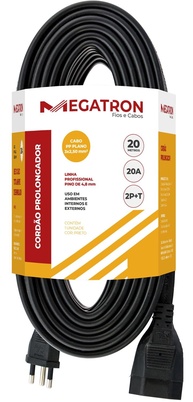Prolongador Cabo PP 20A 250V 3x2,50mm² - 20 Metros Preto: Potência e Segurança para Seus Equipamentos - imagem 3