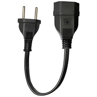 Prolongador Elétrico Curto 20cm 10A Preto: Conexão Segura e Prática - imagem 1