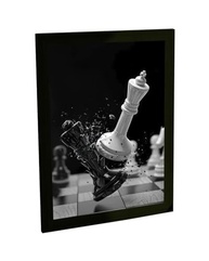 Quadro Decorativo Xadrez Tabuleiro Realista - Moldura Pronta para Pendurar | Poster Moderno para Sala e Quarto - imagem 2