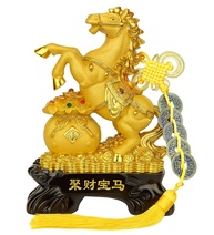 Estátua Feng Shui Ano Chinês 2026 - Cavalo com Moedas do Imperador para Sorte e Prosperidade - imagem 1