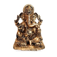 Estátua de Ganesha Dourado 13cm - Resina Artesanal para Sorte e Prosperidade - imagem 1