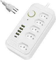 Filtro de Linha com 5 Tomadas USB e Tipo-C: Proteção Inteligente para Seus Eletrônicos - imagem 4
