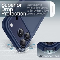 JETech Capa Fosca para iPhone 17 Pro Max 6.9" - Proteção Militar, Design Minimalista e Anti-Impressão Digital (Azul Escuro) - imagem 4