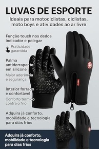 Luvas Térmicas Premium Moto/Bike: Proteção Impermeável, Touchscreen e Conforto para Todo Clima - imagem 3
