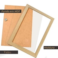 Quadro Moldura A3 30x42 com Vidro - Proteção Elegante para Certificados e Diplomas (Madeira Clara) - imagem 4