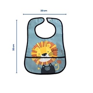 Babador Impermeável com Bolso Coletor Clingo Luke Azul - Proteção e Conforto para Refeições sem Sujeira - imagem 3