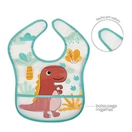 Babador Com Bolso Dino Colorido da Buba - Proteção e Estilo para Bebês - imagem 5
