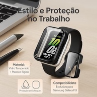 Capa Bumper Premium com Película Integrada para Galaxy Fit 3 Samsung - Proteção Total e Estilo (Preto) - imagem 5