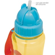 Garrafa Infantil Buba Animal Fun Leão Colorido - 350ml com Canudo Retrátil e Proteção Antivazamento - imagem 5