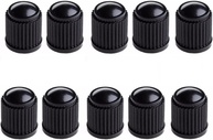 Kit 10 Tampas Válvula Pneu Preto Universal - Proteção e Estilo para Carros e Motos - imagem 1