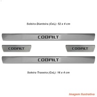 Jogo Soleira Porta Resinada Adesivo Chevrolet Cobalt 2012-2020: Proteção e Estilo Premium - imagem 3