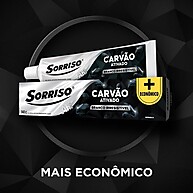 Kit 3 Creme Dental Sorriso Carvão 140g: Branqueador com Proteção - imagem 2