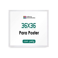 Moldura 36x36 para Poster com Proteção PETG Branca - Valfenda - imagem 1