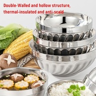 Bacia de Aço Inoxidável com Isolamento Térmico - Proteção Contra Queimaduras, Resistente e Elegante - imagem 4