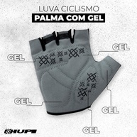 Luva Ciclismo HUPI Eco Dedo Curto Hippie: Conforto e Proteção - imagem 2
