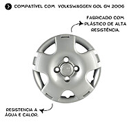 Calota Prata Gol G4 Aro 13: Estilo e Proteção - imagem 2