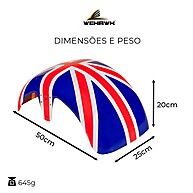 Paralama Dianteiro X7 Hawk Bandeira Inglaterra – Estilo e Proteção - imagem 2