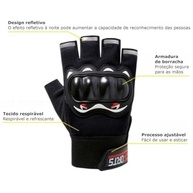 Luva Meio Dedo Moto/Bike: Proteção, Conforto e Grip Antiderrapante - Unissex IMAGEMTECH - imagem 5