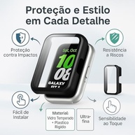 Capa Bumper Premium com Película Integrada para Galaxy Fit 3 Samsung - Proteção Total e Estilo (Preto) - imagem 3