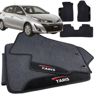 Jogo de Tapete Borracha Toyota Yaris 2018-2023: Proteção Impermeável com Logo Bordado (3 Peças) - imagem 1