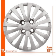 Kit 4 Calotas Aro 15 Prata Gol Voyage G6 2015-2016 Grid - Design e Proteção - imagem 4