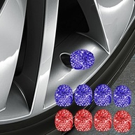 Kit 8 Tampas Válvula Pneu Cristal Strass - Elegância e Proteção para Seu Veículo - imagem 2