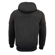 Jaqueta masculina Milwaukee de couro com capuz destacável e proteção macia e preta MPM1764 - imagem 4